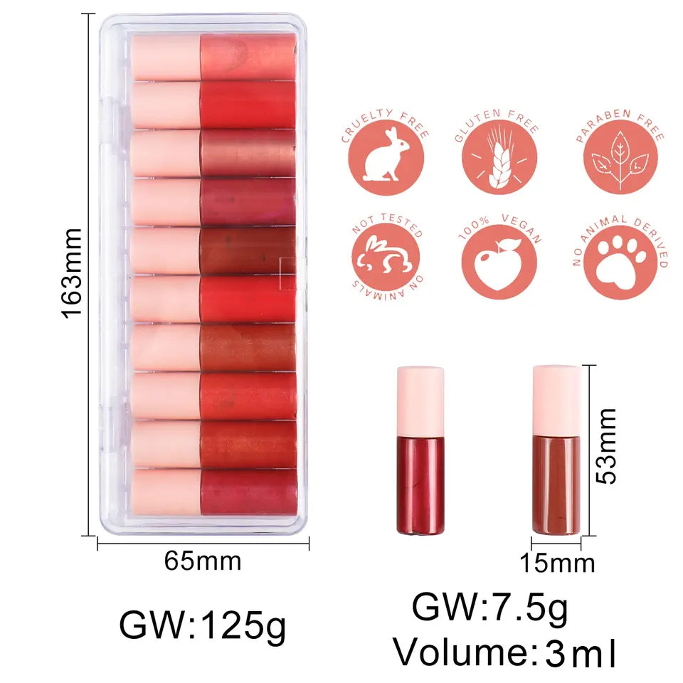 [ Your Private Label ] 3ml Mini Tube Custom Private Label Vegan Lipgloss Cosmetic Lip Plumping Gloss Wholesale Moisture Nude Glossy Lip Gloss