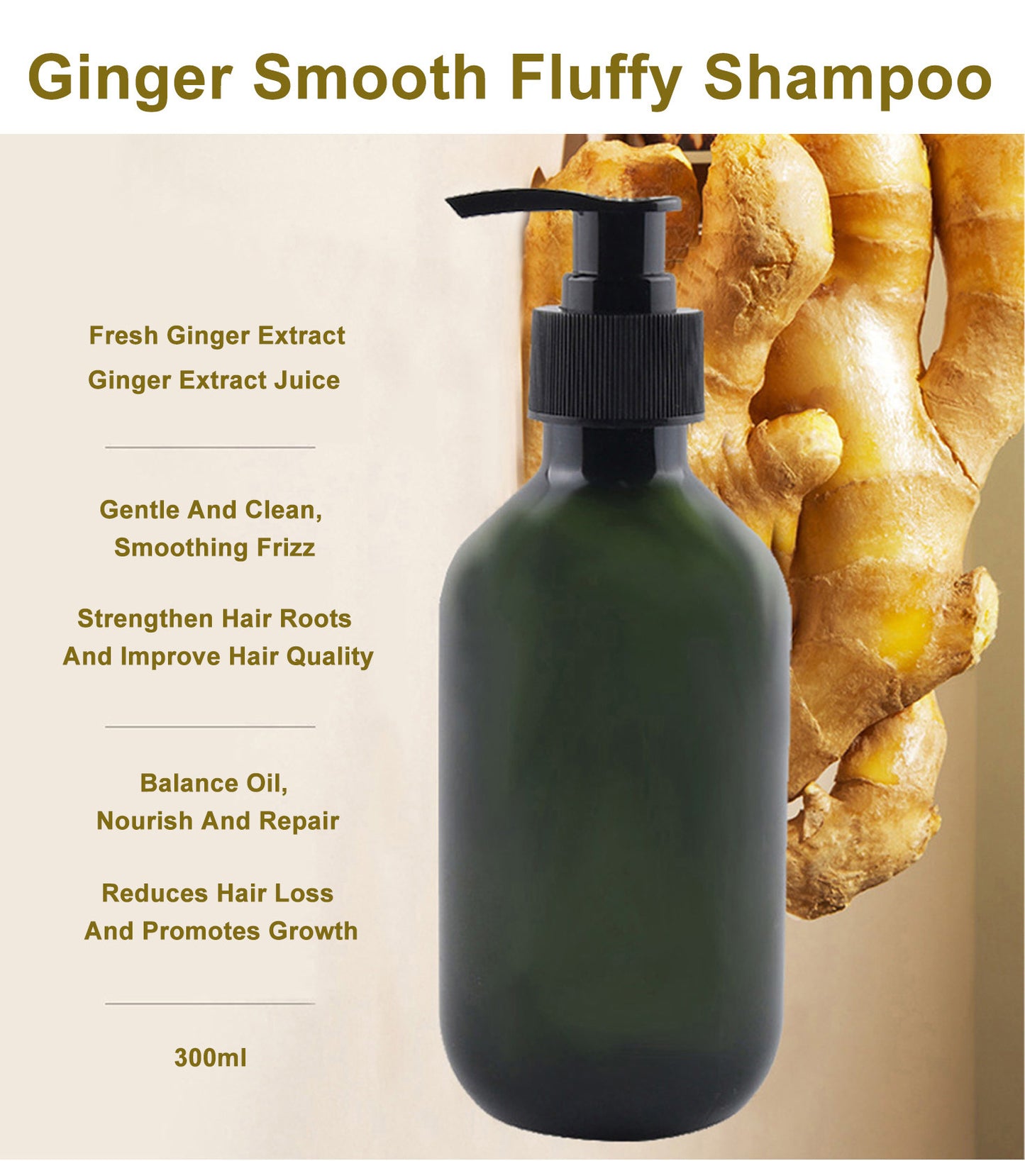 [ Your Private Label ] Hair Ginger Smooth Fluffy Shampoo