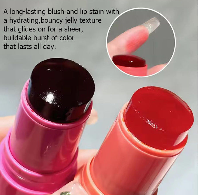 [ Your Private Label ] Cruelty Free Jelly Blush Tint Stick 4 Colors Face Lip Dual Use Blush Stick