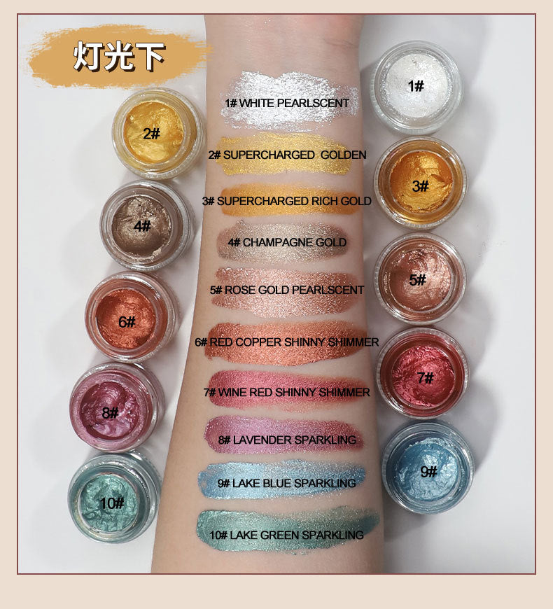 [ Your Private Label ] make your own brand 10color wholesale glitter mini eye shadowhigh shine eyeshadow makeup