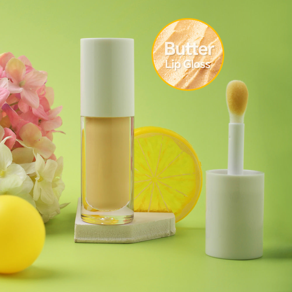 [ Your Private Label ]  Custom Your Own Logo Moisturizing butter lipgloss With Big Brush Tube Vegan Lip Essential Oil milk honey lip oil