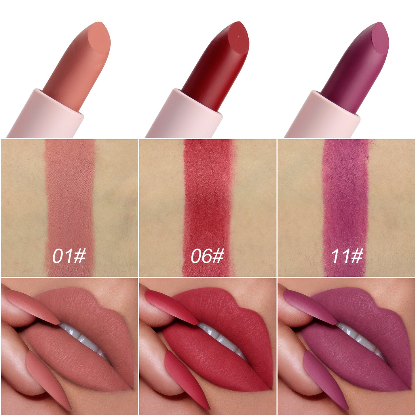 [ Your Private Label ] Wholesale Cosmetics Makeup Custom Make Your Own Nude Vegan Lipstick Organic Waterproof Matte Lipstick