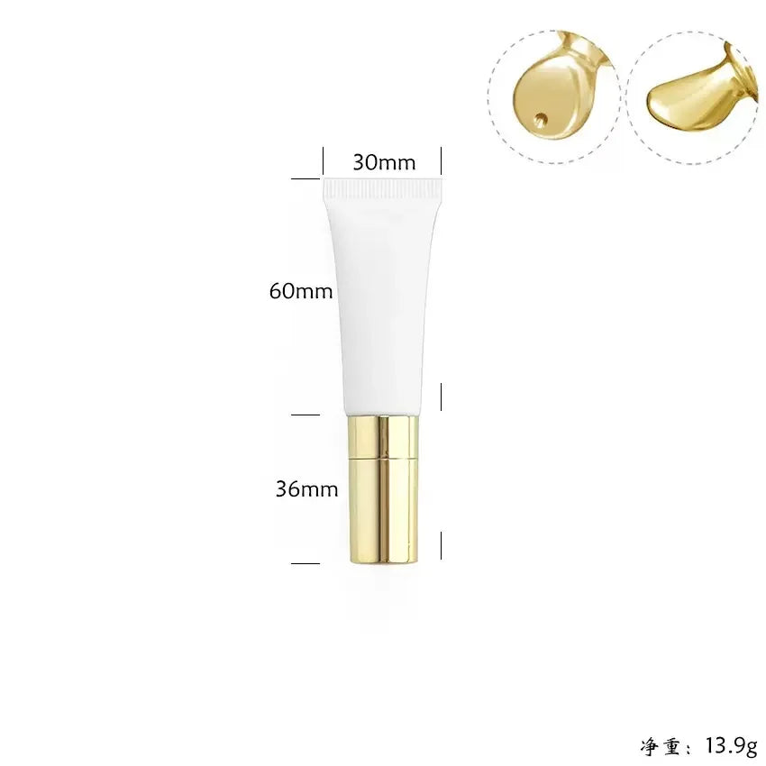 10ml  Custom Empty  Plastic  Lipstick Lipgloss Tube Lip Balm Container With Metal  Applicator Lip Gloss case Lip Gloss Bottle