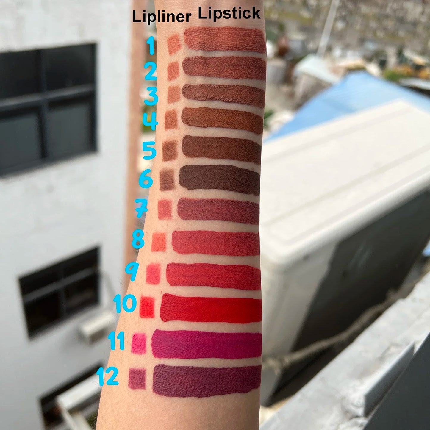 [ Your Private Label ] 12 Colors No Labels Oem Vegan Waterproof Liquid Lipstick And Lipliner Set Custom Logo Matte Lipstick Lip Kit