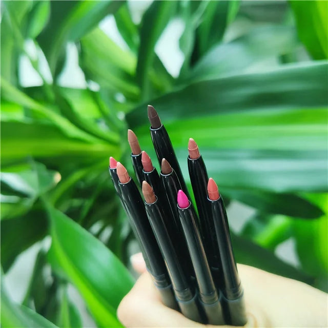 [ Your Private Label ] 12 Colors No Labels Oem Vegan Waterproof Liquid Lipstick And Lipliner Set Custom Logo Matte Lipstick Lip Kit