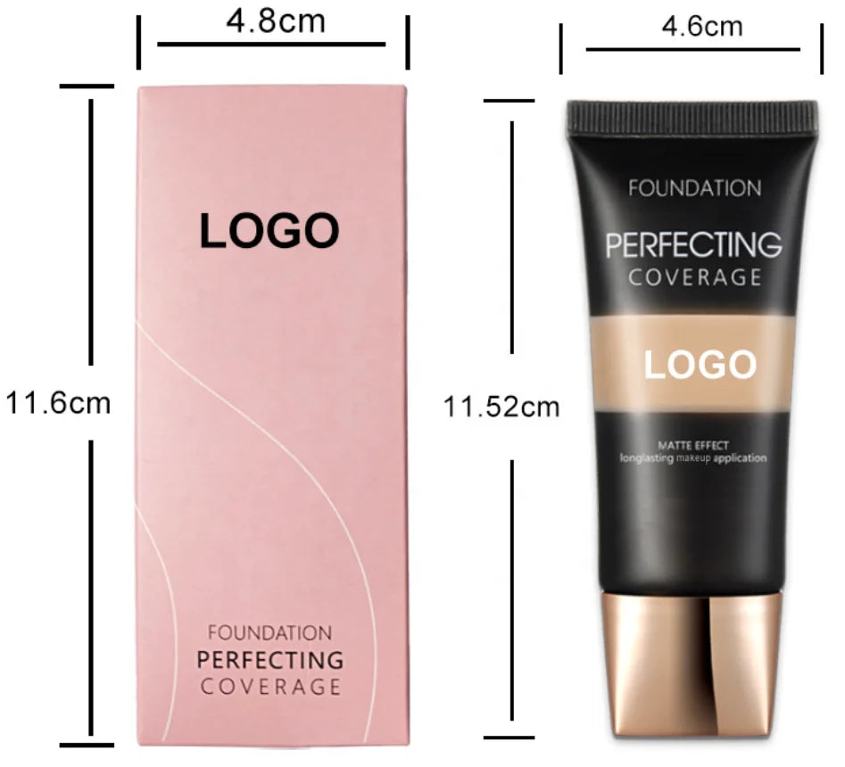 [ Your Private Label ] Face Makeup Cosmetics 14 Colors Waterproof Liquid Matte Foundation Long Lasting