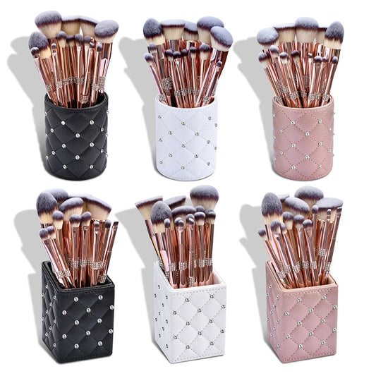 14pcs Diamond Makeup Brush Private Label Makeup Brush Set With Cylinder Box