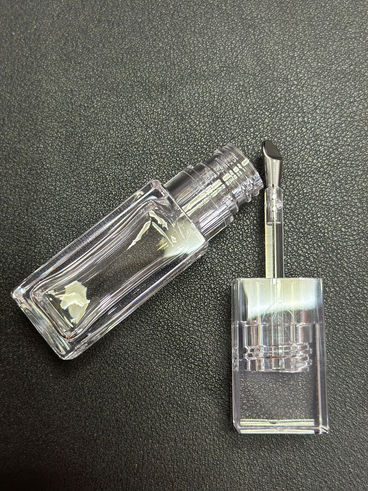 6ml 8ml 10mlplastic empty square rose gold clear petg lip gloss tubes metal wand lipgloss tube container for lip oil