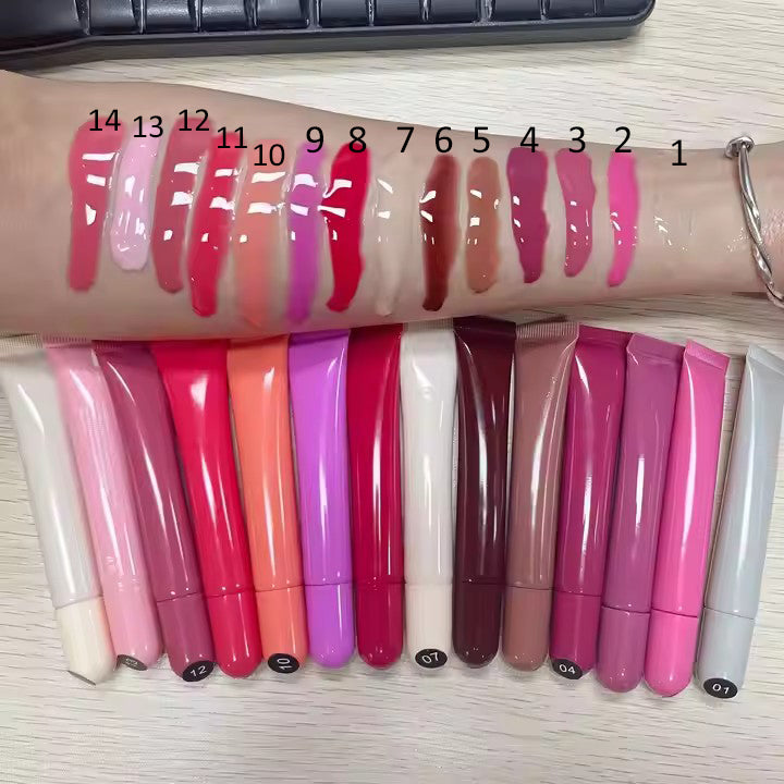 organic vegan lipcare treatment peptide lip tint hydrating lip gloss gel base smooth lip butter balm