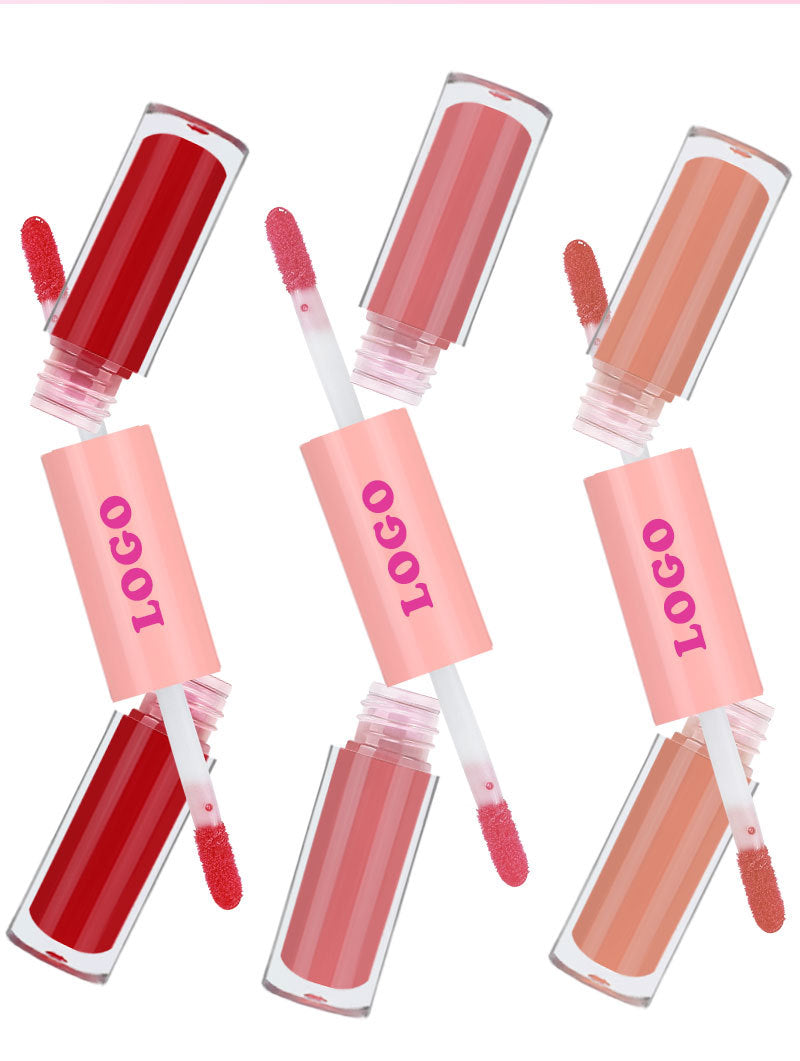 hot sale lip beauty 12 colors 2 in 1 liquid lipstick high pigment long lasting matte liquid lipstick lip gloss