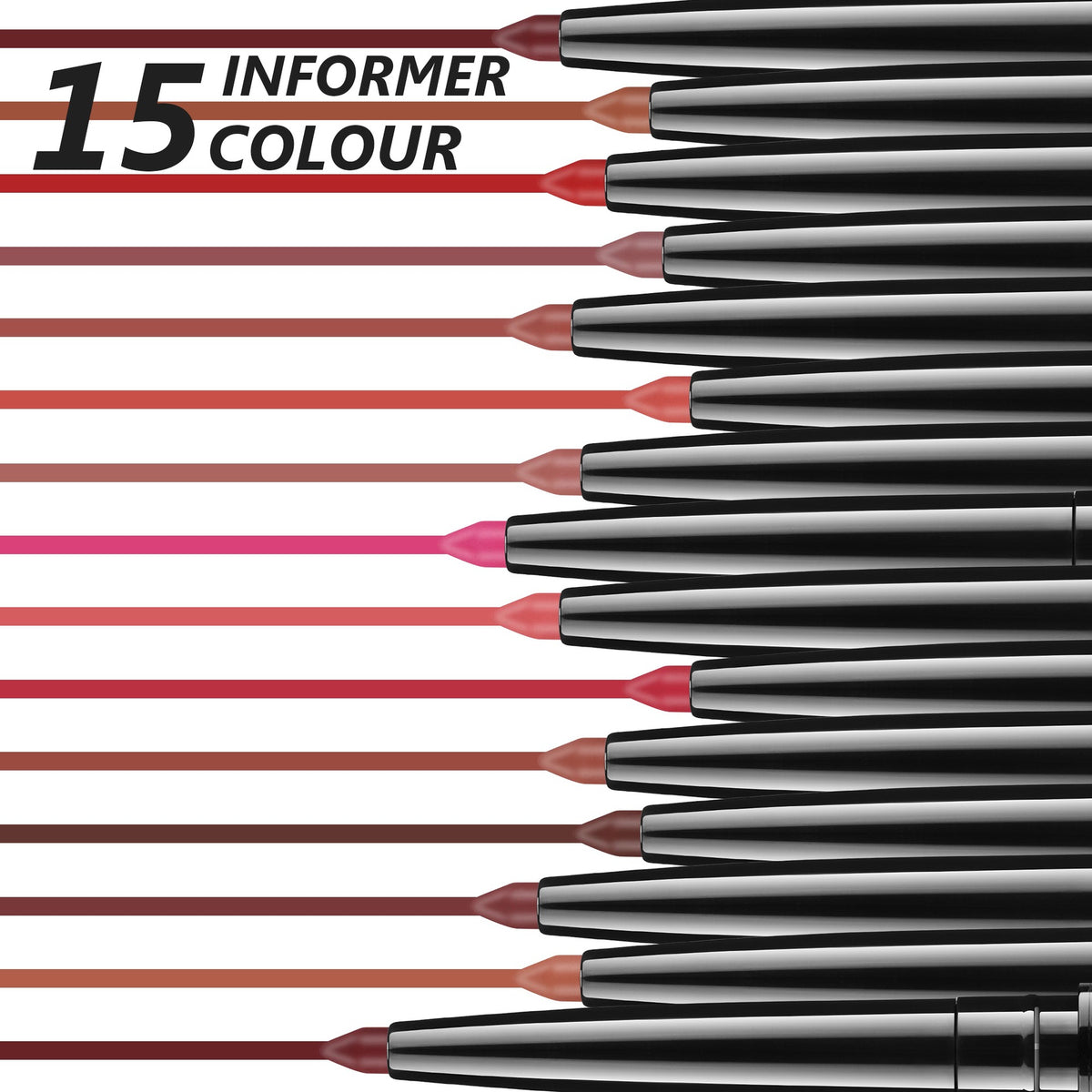 high quality 15 color lip use matte lip liner long lasting lip makeup pencil with sharpener lip liner