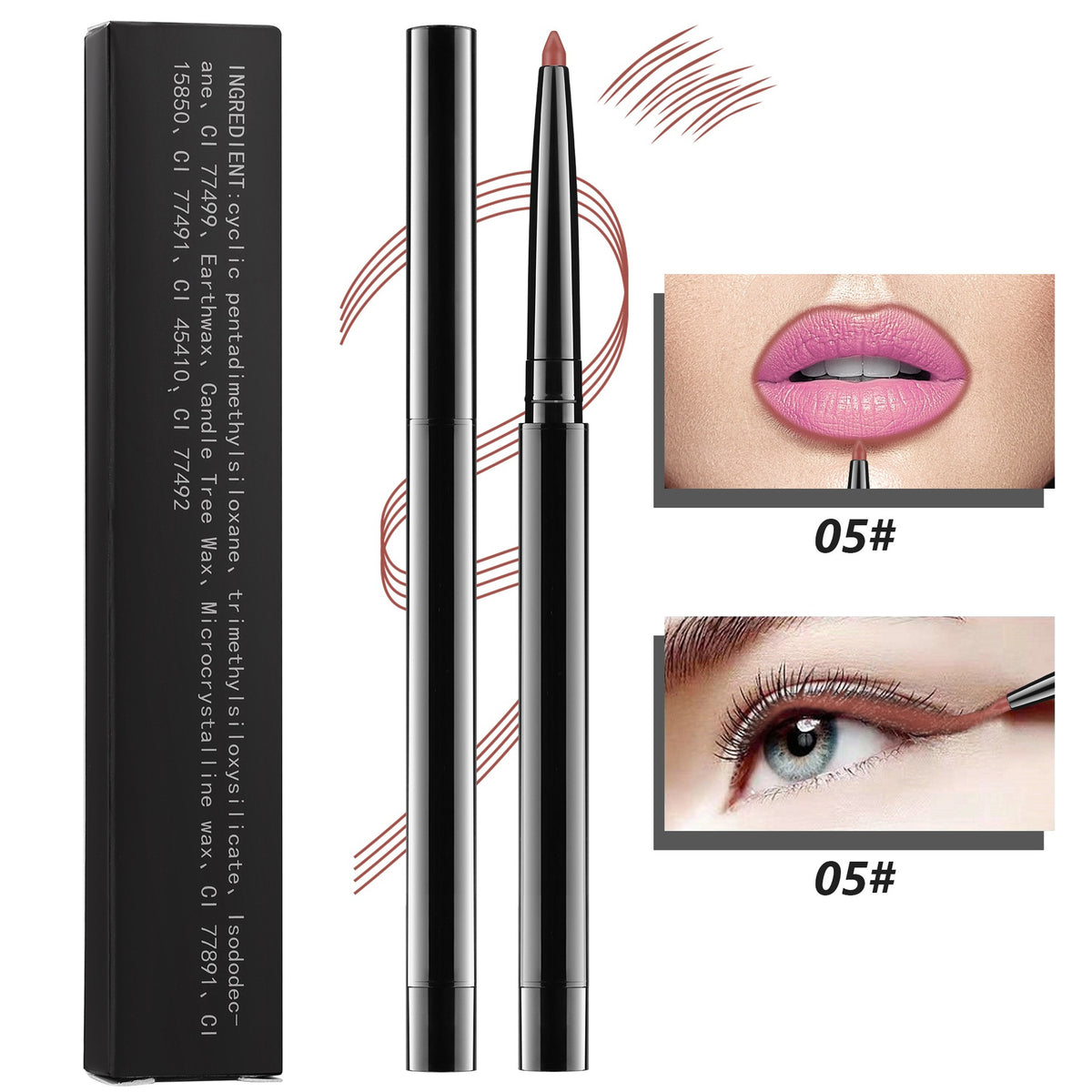 high quality 15 color lip use matte lip liner long lasting lip makeup pencil with sharpener lip liner