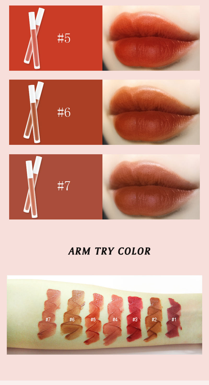 [ Your Private Label ] 7 Color Velvet Lip Gloss Hot Sell Lip Gloss Liquid Lipstick waterproof lip gloss