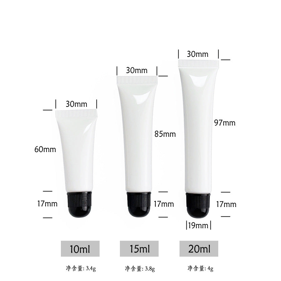 [ Your Private Label ] 10ML 15ML 20ML Brown Purple Yellow Blue Pink White Black Lid Empty Soft Squeeze Cosmetic Lip Blam Lip Gloss Tube