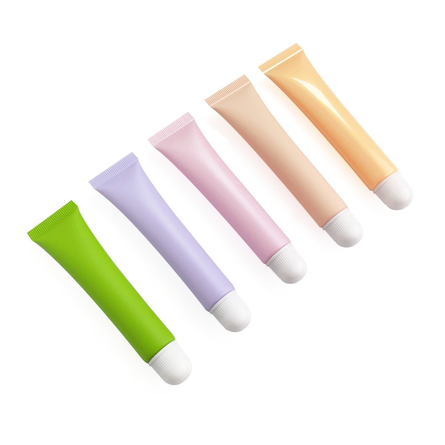 [ Your Private Label ] 10ML 15ML 20ML Brown Purple Yellow Blue Pink White Black Lid Empty Soft Squeeze Cosmetic Lip Blam Lip Gloss Tube