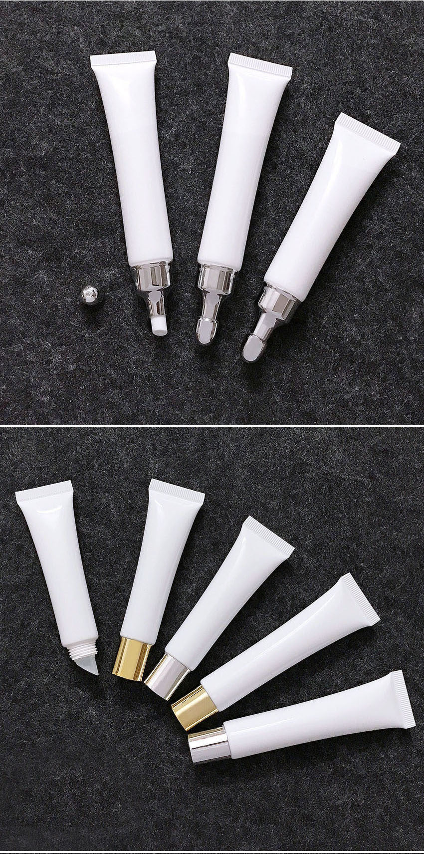 [ Your Private Label ] Empty Container 10g 15g 20g Soft Plastic Squeeze Tube Lipgloss Eye Cream Bb Lotion Cosmetics Tubes With Airless Pump Packaging