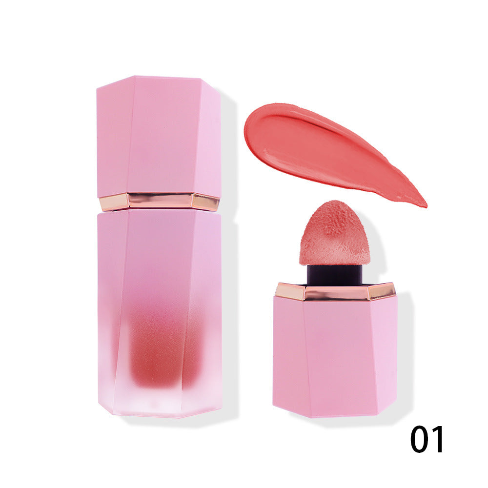 [ Your Private Label ] OEM Low MOQ Vegan Cruelty Free Pink Bottle Liquid Blush For Cheeks and Lips Waterproof Makeup Blush