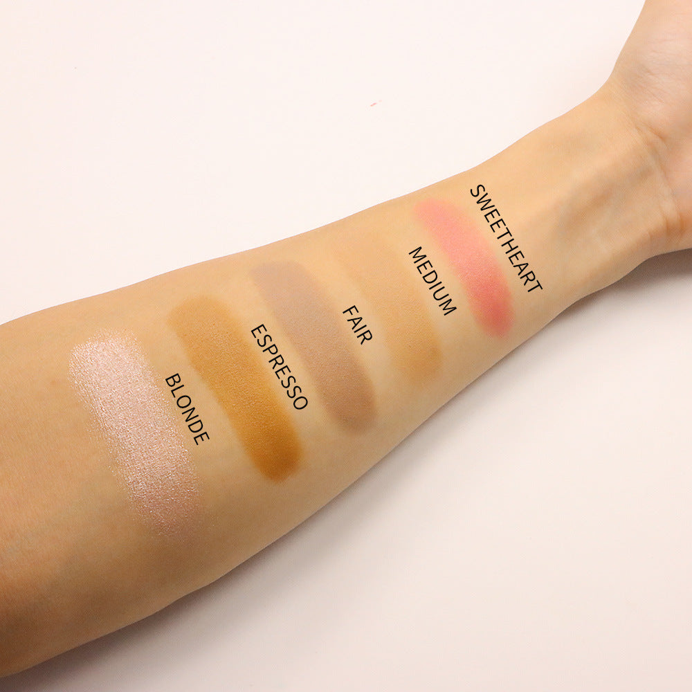 [ Your Private Label ] No logo Vegan Waterproof Blush stick Makeup Pink Blusher Highlighter Contour Stick