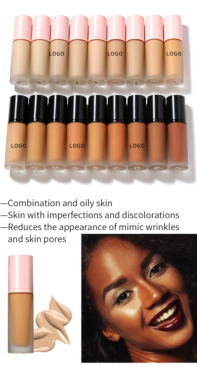 [ Your Private Label ] face makeup sunscreen foundation oil control full coverage waterproof long lasting liquid matte foundation