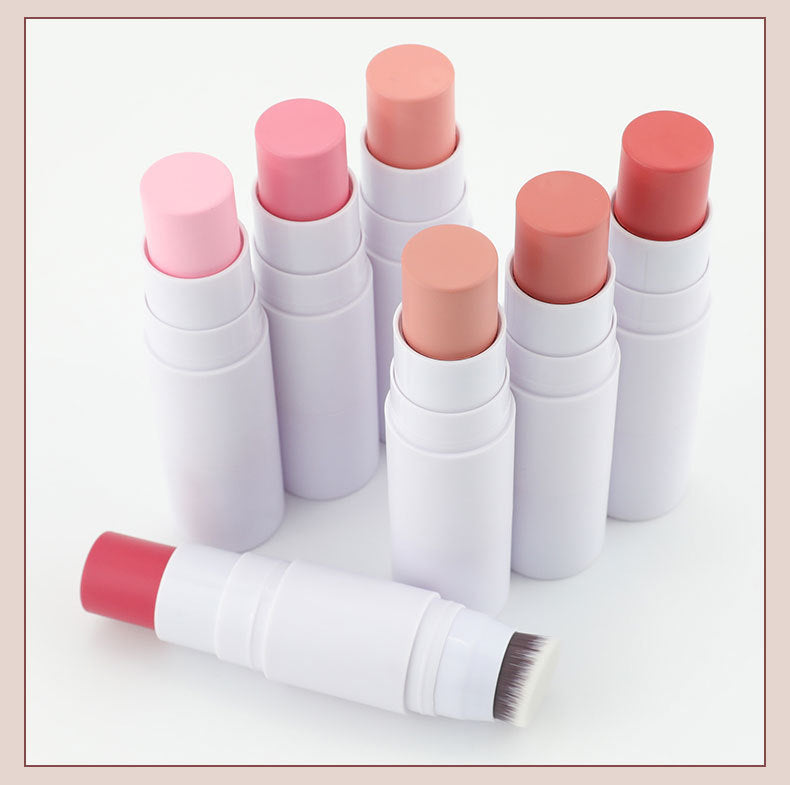 [ Your Private Label ] 2 in 1 Vegan Creamy Blusher Waterproof Shade Contour Stick Multi-Use Cream Blush Highlighter Stick