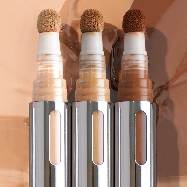 [ Your Private Label ] Luxury Silver Tube Waterproof Makeup Foundation Liquid High Definition 24-hour Long Lasting Face Hand Body Concealer Stick