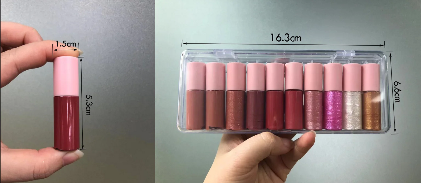 [ Your Private Label ] 3ml Mini Tube Custom Private Label Vegan Lipgloss Cosmetic Lip Plumping Gloss Wholesale Moisture Nude Glossy Lip Gloss