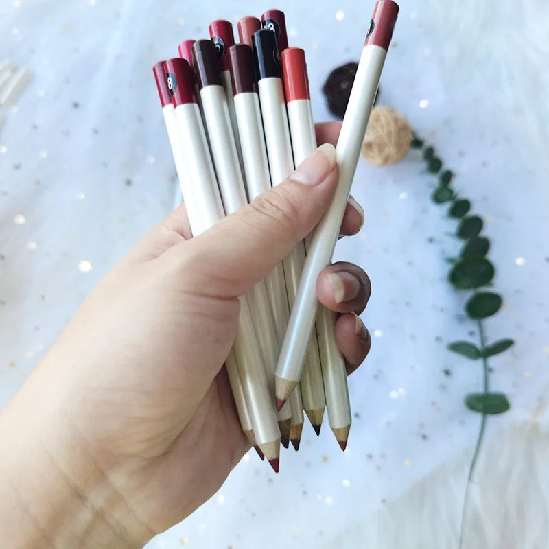 [ Your Private Label ] Custom Logo 21 Colors Lip Liner Box Brown Lip Liners Lipliner Pencil Vendor Vegan Creamy Lip Liner