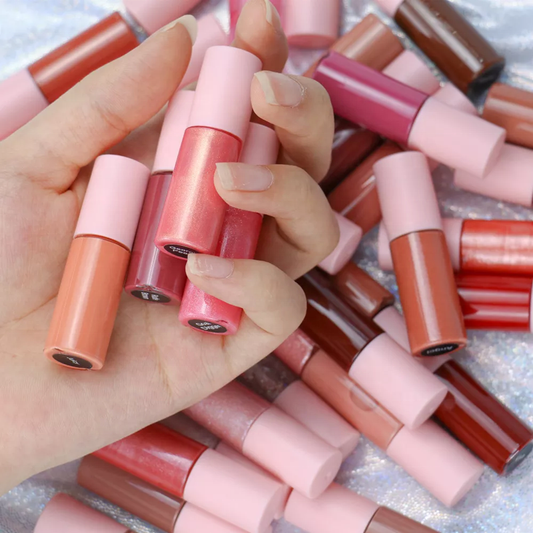 [ Your Private Label ] 3ml Mini Tube Custom Private Label Vegan Lipgloss Cosmetic Lip Plumping Gloss Wholesale Moisture Nude Glossy Lip Gloss