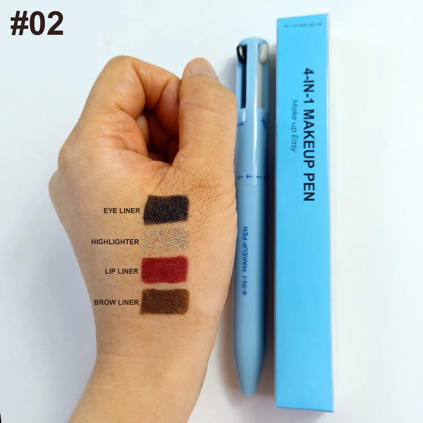 [ Your Private Label ] Eyebrow Pencil Eyeliner Lip Liner Highlight Multi Use Make Up Pencil All In One Touch Up 4 In 1 Makeup Pen