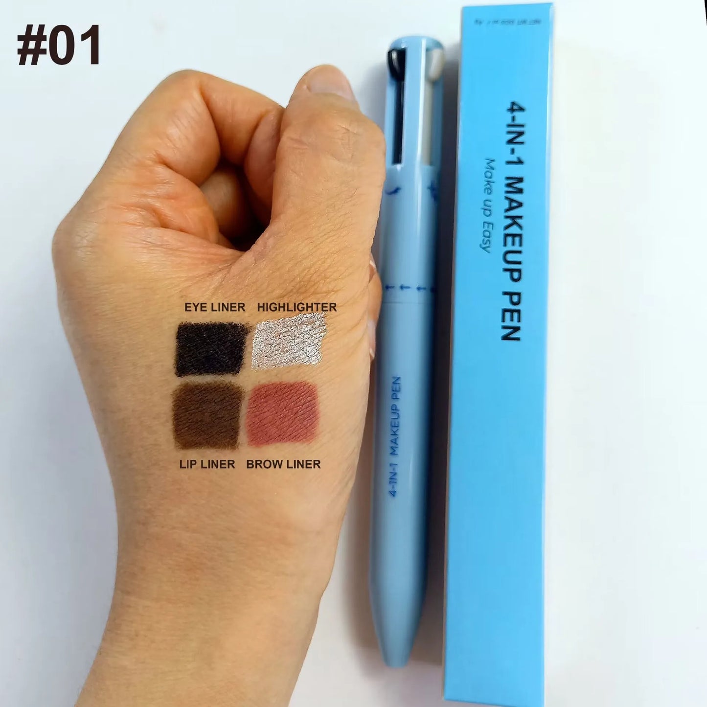 [ Your Private Label ] Eyebrow Pencil Eyeliner Lip Liner Highlight Multi Use Make Up Pencil All In One Touch Up 4 In 1 Makeup Pen