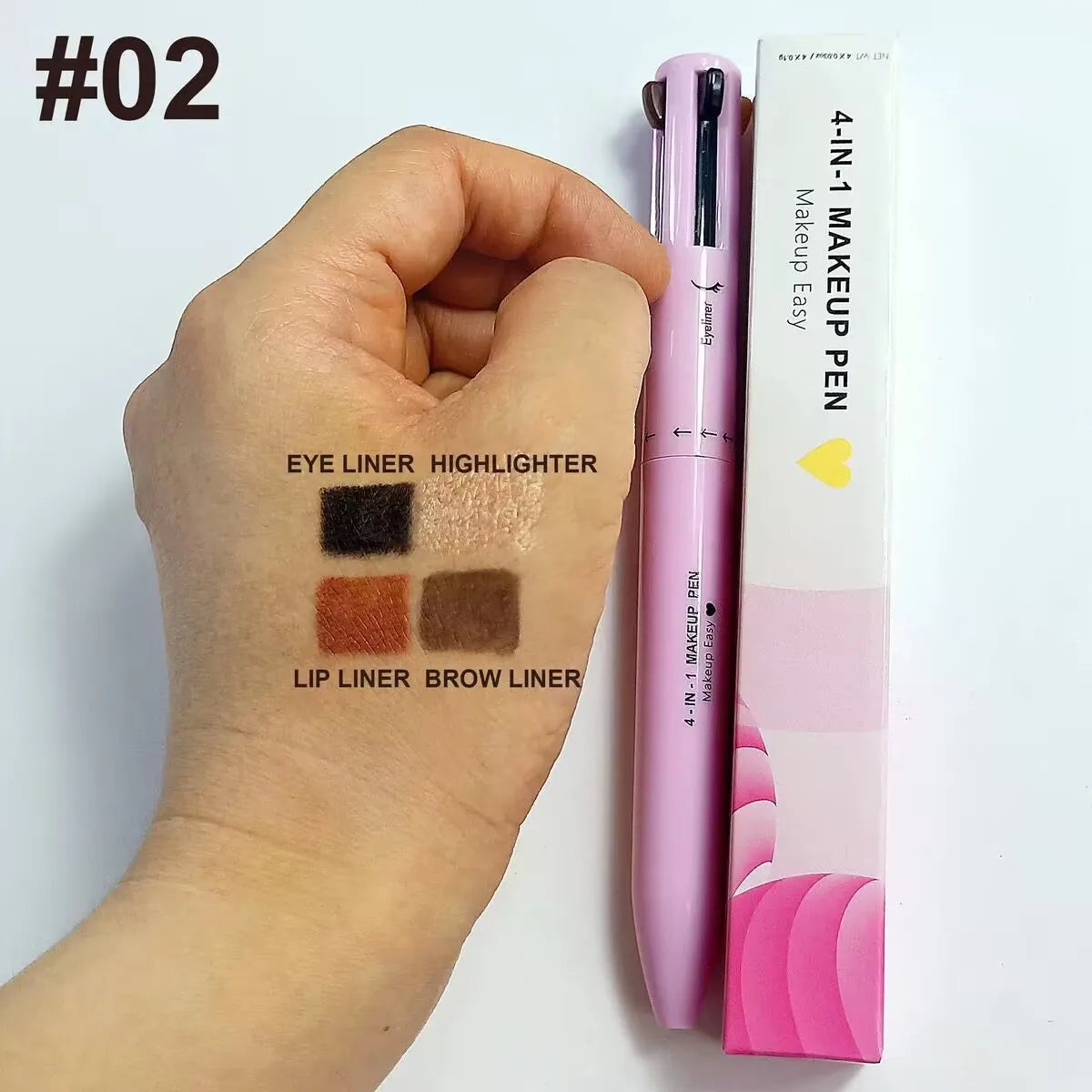 [ Your Private Label ] Eyebrow Pencil Eyeliner Lip Liner Highlight Multi Use Make Up Pencil All In One Touch Up 4 In 1 Makeup Pen