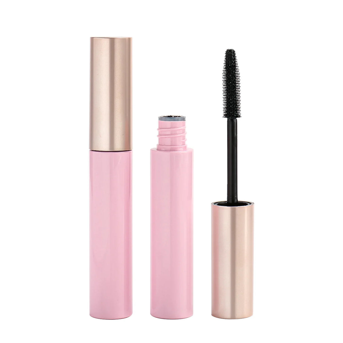 6colors pink Brown Custom logo Private Label Waterproof Eyelashes Mascara Makeup Smudge-proof Lengthening Mascara Vegan Mascara