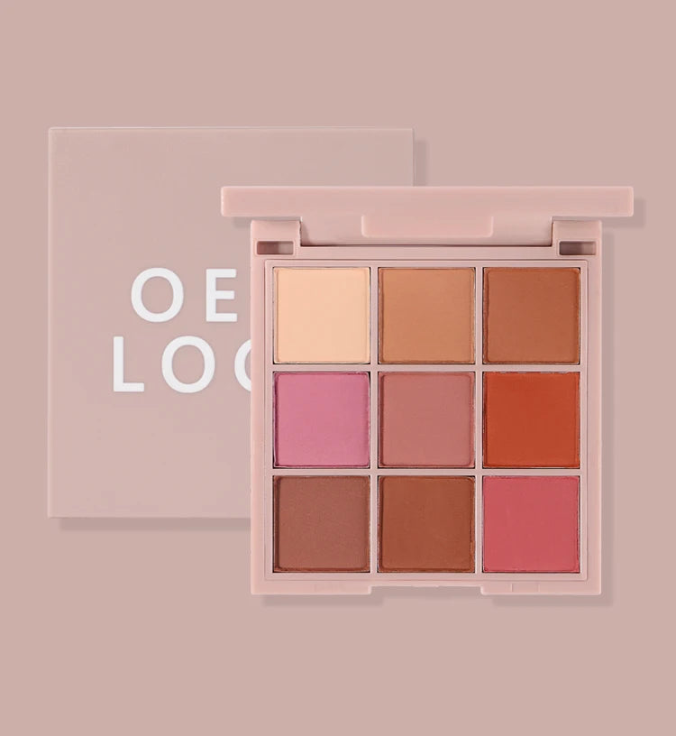 [ Your Private Label ] wholesale high pigment matte shimmer cosmetics makeup eyeshadow nude eye shadow pallet customize 9 color palette eye shadow