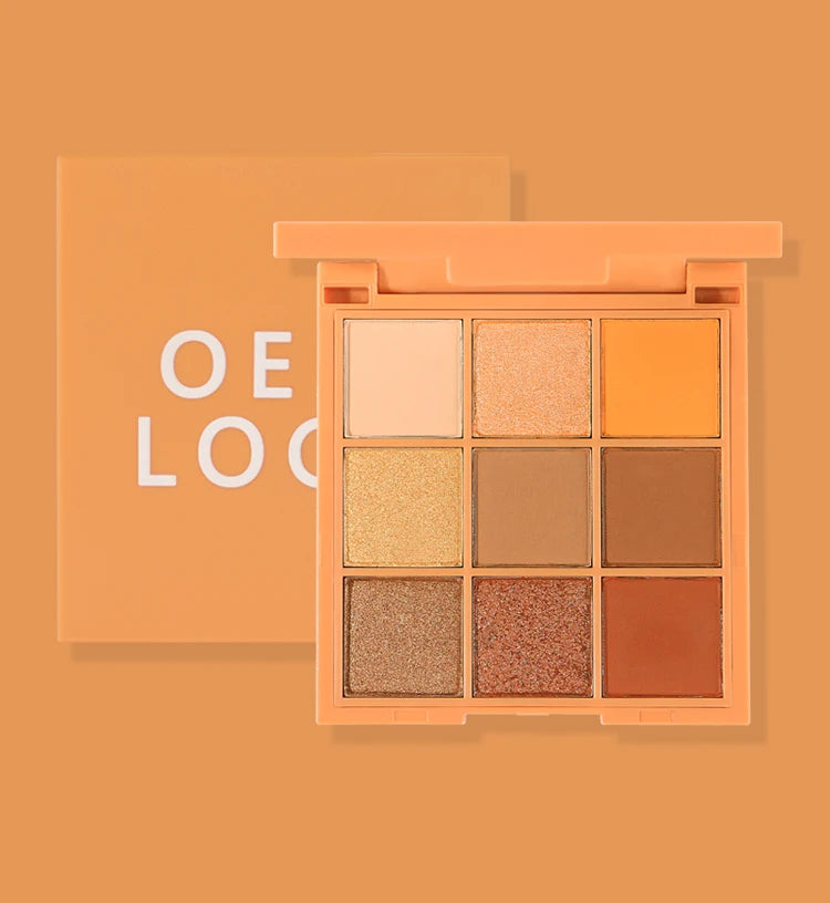 [ Your Private Label ] wholesale high pigment matte shimmer cosmetics makeup eyeshadow nude eye shadow pallet customize 9 color palette eye shadow