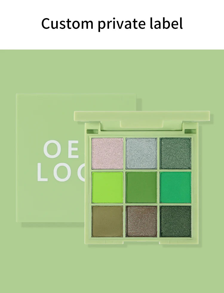 [ Your Private Label ] wholesale high pigment matte shimmer cosmetics makeup eyeshadow nude eye shadow pallet customize 9 color palette eye shadow