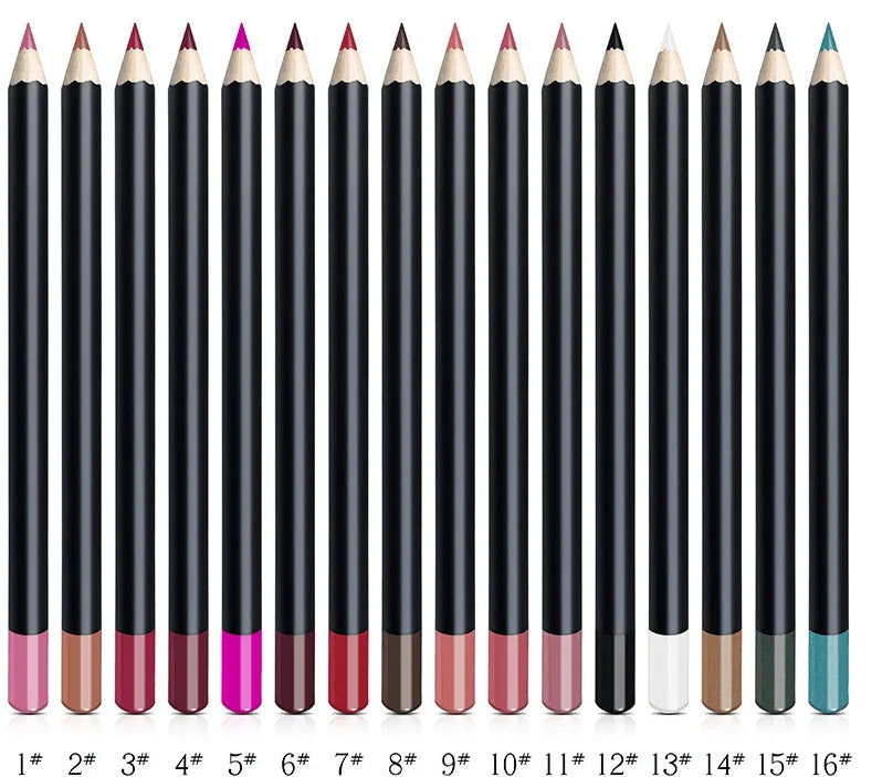 Black Matte Lip Pencils Lip Liner Private Label Wholesale Custom Logo Long Lasting Matte Waterproof Lipliner