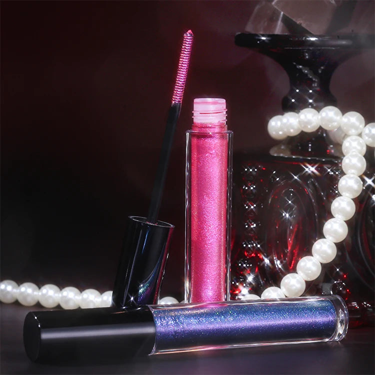 Chameleon High Pigment Color Shifting Shimmer Volumizing Lash Mascara Custom LOGO Diamond Glitter Duochrome Sparkle Mascara