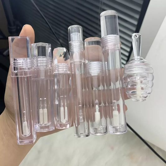 Clear Empty Lipgloss Wands Tubes Private Label 5.5ml 8ml 3.5ml Transparent Liquid Lipstick Lipgloss Bottles Container