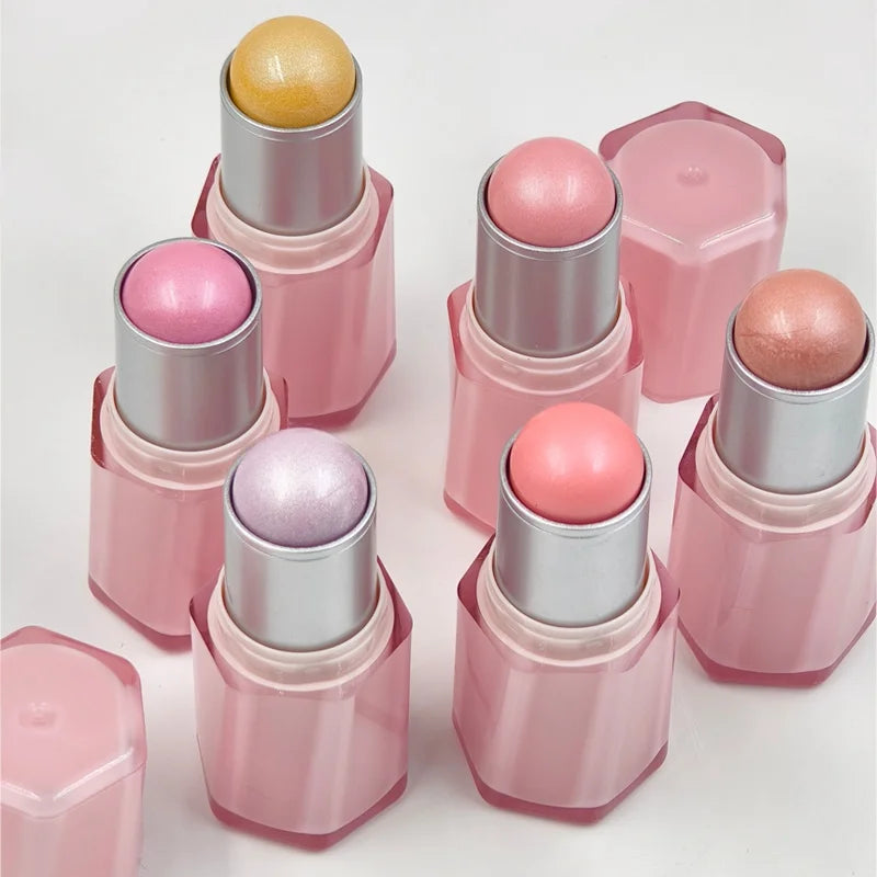Custom Cosmetic Creamy Texture Face Highlighter Private Label Highlighter Makeup Waterproof Duochrome Face Highlighter Stick