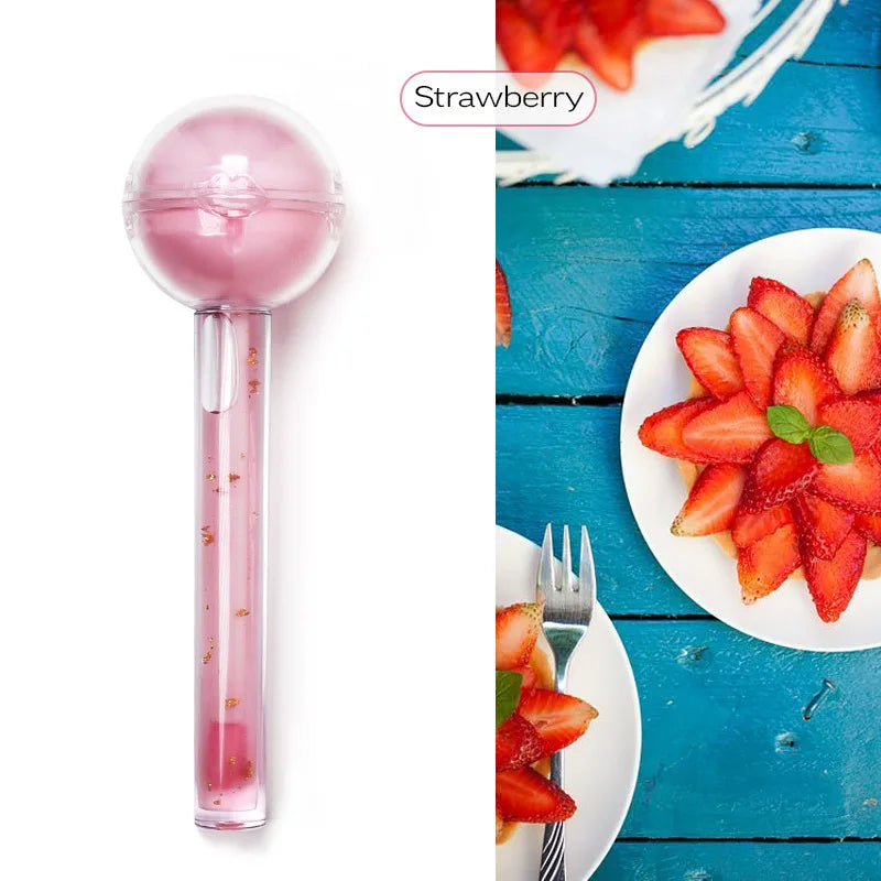 Custom Logo 2 in 1 Transparent LipBalm Container Cosmetic 3ml Lip Gloss Lollipop Chapstick Tint Lip Balm Lip Oil Set