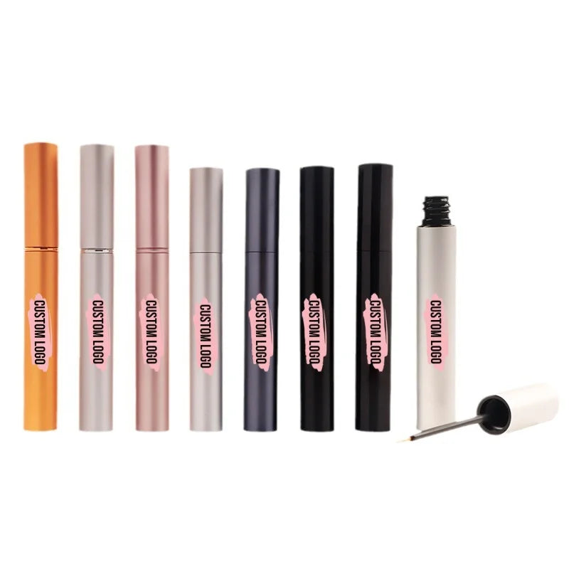 Custom Logo 5ml Aluminium Tube 2 Styles Brush Head Eyelash Serum Brush Head Container Lip Gloss Brush Empty Tube