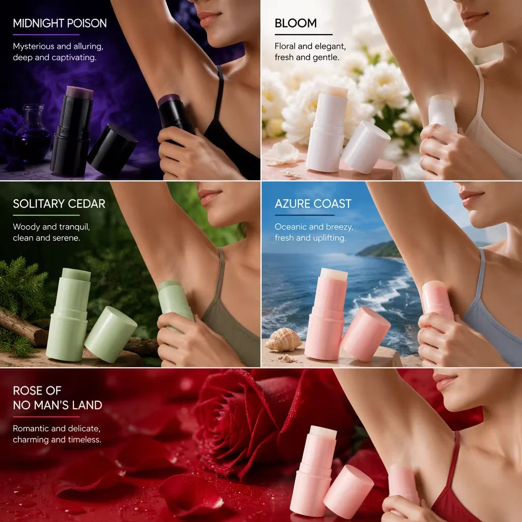 Custom Logo 6g Solid Perfume Balm Parfum Long Lasting Fresh Fragrance Portable Travel Daily Scent Stick with Beeswax for Women