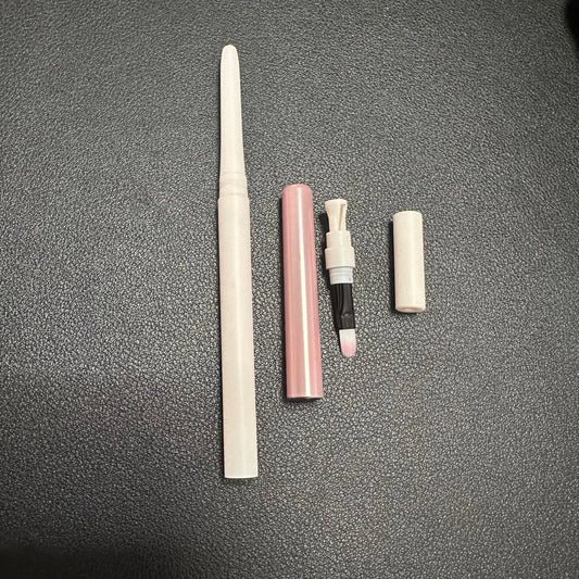 Custom Logo Cosmetics Rose Gold Lip Liner Waterproof Retractable Matte Lip Liner With Sharpener and Brush Hot Sale