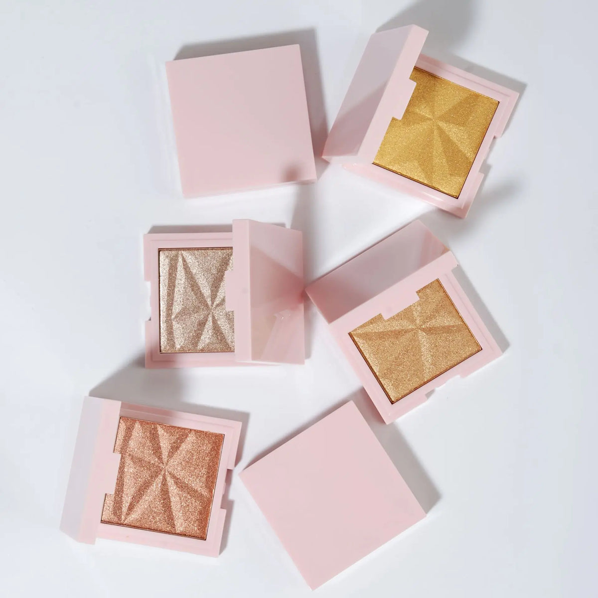 Custom Logo Cruelty-free Vegan Pressed Powder Highlighter Single Shimmer Makeup Highlighter Palette  for Body and Face