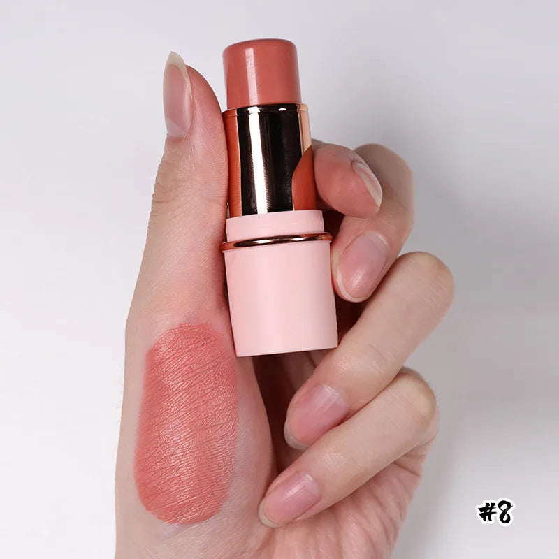Custom Logo Face Makeup Rouge Creamy Blush Balm Cream Long Lasting Tint Stick Sheer Lip Cheek Stain Blush Stick