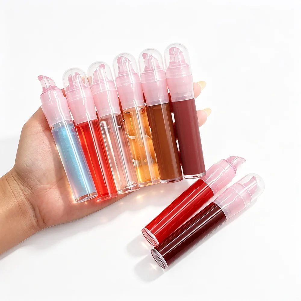 Custom Logo Lip Beauty 8 Colors Hydrating Glossy Long Lasting Moisturizing Lip Gloss Wholesale Bulk