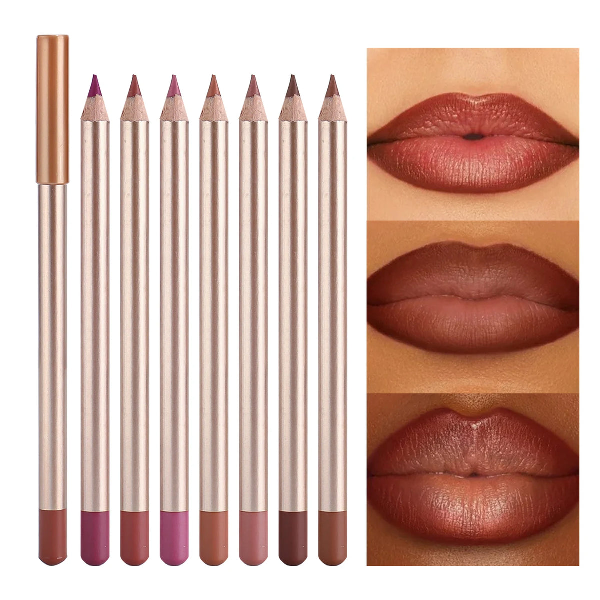 Custom Logo Lip Liner Private Label Vegan Waterproof Long Lasting Cruelty Free Pigment Brow Lip Pencil Custom Lip Liner