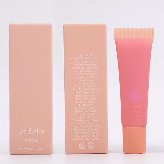 Custom Logo Moisturizing Lip Balm 10ml Fruit Flavor Lip Balm Private Label Lips Care SPF 30 Sunscreen Lip Balm