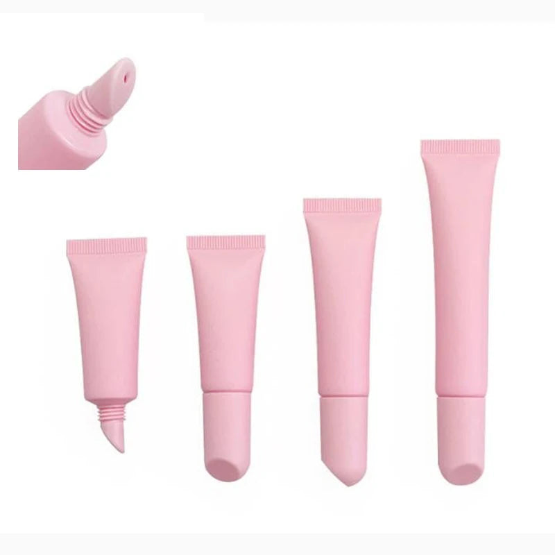 Custom Logo Soft Lip Gloss Oil Balm Tube Cosmetic Packaging 10g 15g 20g Empty White Lotion Tube Pink Squeeze Lip Balm Tube