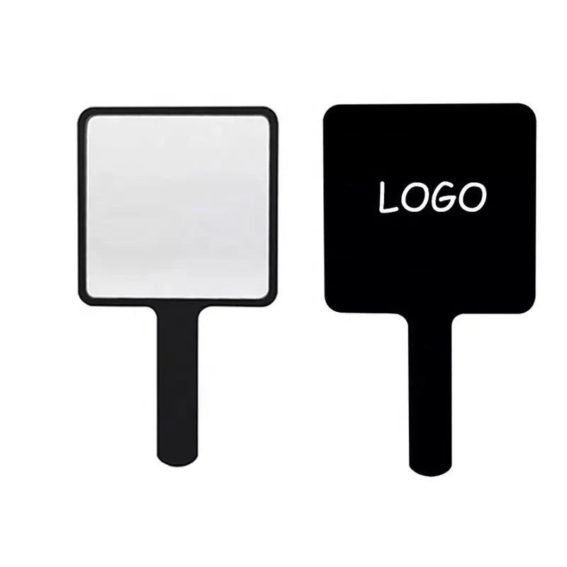 Custom Logo Square Handheld Mirror Wholesale Handheld Mini Mirror Cosmetic Private Label Lash Mirrors Vendor